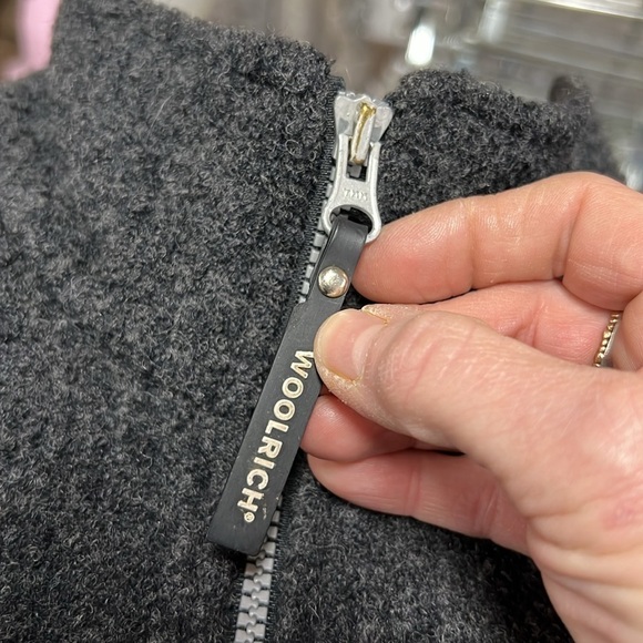 Woolrich Gray Wool Zip Front Jacket Size Small - Picture 10 of 13